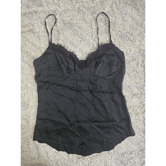 VINTAGE Diane von Furstenberg DVF 100% Silk Black Cami Y2K Lingerie Aesthetic - Picture 7 of 7